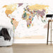 Wall Mural - World Map 250x175cm - Non-Woven Murals