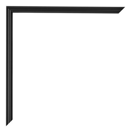 Annecy Plastic Photo Frame 36x48cm Black Matte Detail Corner | Yourdecoration.co.uk