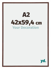 Annecy Plastic Photo Frame 42x59 4cm A2 Brown Front Size | Yourdecoration.co.uk