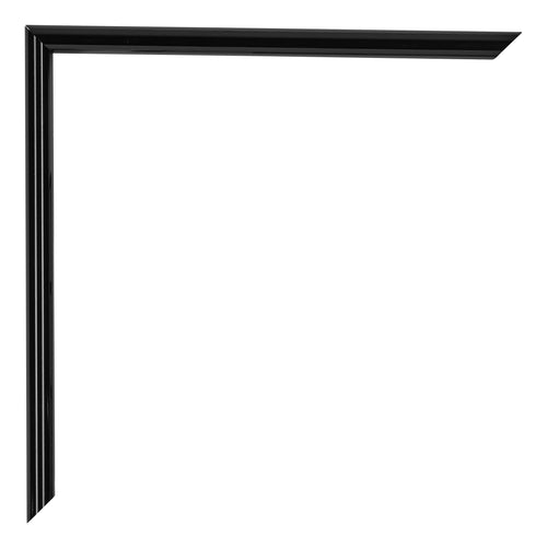 Annecy Plastic Photo Frame 60x85cm Black High Gloss Detail Corner | Yourdecoration.co.uk