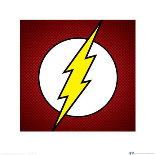 Art Print Dc Comics The Flash Symbol 40x40cm Pyramid PPR45381 | Yourdecoration.co.uk