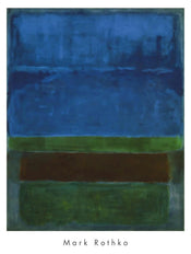 Art Print Mark Rothko Blue Green and Brown 71x94cm MKR 556 PGM | Yourdecoration.co.uk