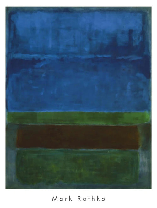 Art Print Mark Rothko Blue Green and Brown 71x94cm MKR 556 PGM | Yourdecoration.co.uk