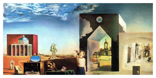 Art Print Salvador Dali Banlieue de la Ville 100x50cm SD 809 PGM | Yourdecoration.co.uk