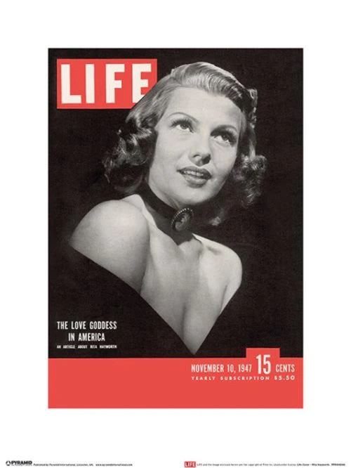 Art Print Time Life Life Cover Rita Hayworth 30x40cm Pyramid PPR44046 | Yourdecoration.co.uk