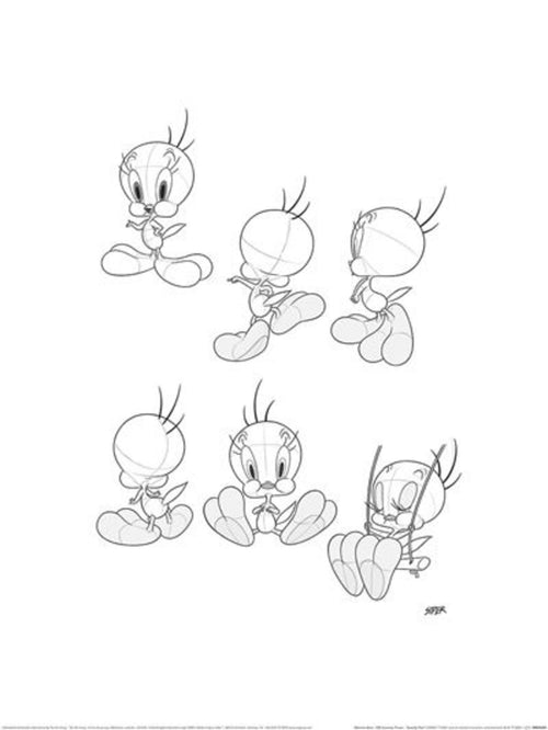 Art Print Wb100 Looney Tunes Tweety 30x40cm Pyramid PPR54391 | Yourdecoration.co.uk