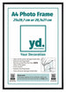 Aurora Aluminium Photo Frame 21x29 7cm A4 Black Front | Yourdecoration.co.uk