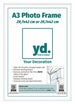 Aurora Aluminium Photo Frame 29 7x42cm A3 set of 3 White Front Oblique Insert Sheet | Yourdecoration.co.uk