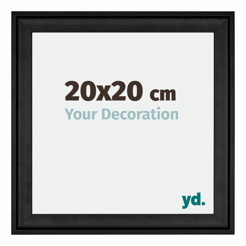 Birmingham Wooden Photo Frame 20x20cm Black Front Size | Yourdecoration.co.uk