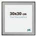 Birmingham Wooden Photo Frame 30x30cm Black Silver gepolijst Size | Yourdecoration.co.uk