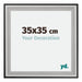 Birmingham Wooden Photo Frame 35x35cm Black Silver gepolijst Size | Yourdecoration.co.uk