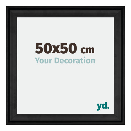 Birmingham Wooden Photo Frame 50x50cm Black Front Size | Yourdecoration.co.uk