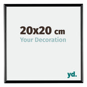 Bordeaux Plastic Photo Frame 20x20cm Black High Gloss Front Size | Yourdecoration.co.uk