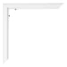 Bordeaux Plastic Photo Frame 20x25cm White High Gloss Detail Corner | Yourdecoration.co.uk