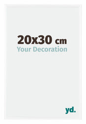 Bordeaux Plastic Photo Frame 20x30cm White High Gloss Front Size | Yourdecoration.co.uk