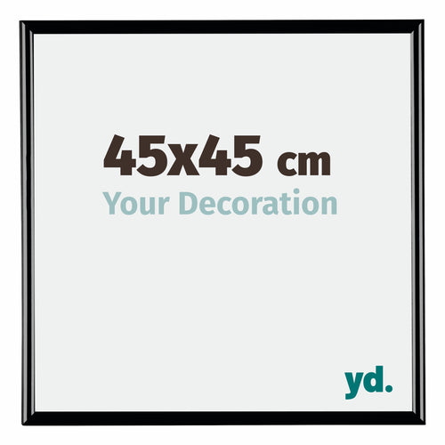 Bordeaux Plastic Photo Frame 45x45cm Black High Gloss Front Size | Yourdecoration.co.uk