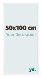 Bordeaux Plastic Photo Frame 50x100cm White High Gloss Front Size | Yourdecoration.co.uk