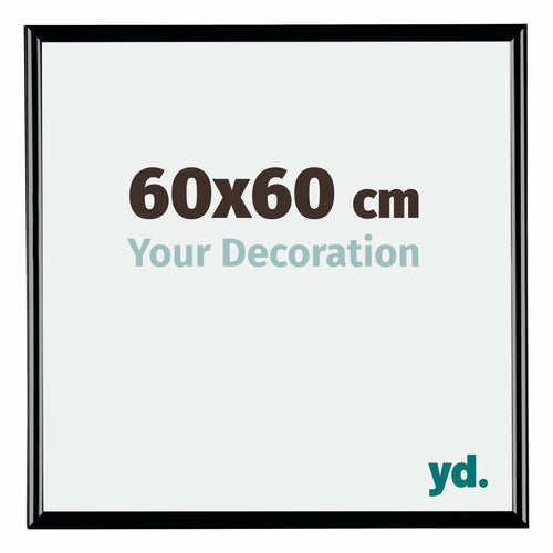 Bordeaux Plastic Photo Frame 60x60cm Black High Gloss Front Size | Yourdecoration.co.uk