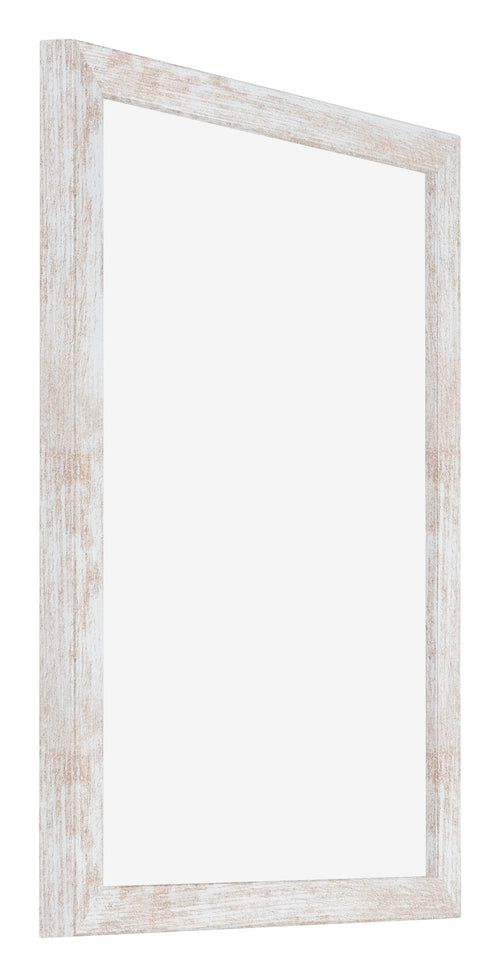 Catania MDF Photo Frame 18x24cm White Wash Front Oblique | Yourdecoration.co.uk