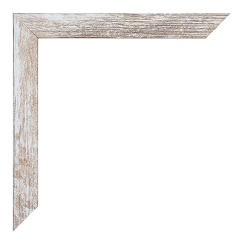 Catania MDF Photo Frame 20x60cm White Wash Detail Corner | Yourdecoration.co.uk