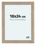 Como MDF Photo Frame 18x24cm Oak Light Front Size | Yourdecoration.co.uk