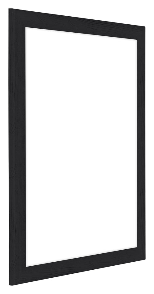 Como MDF Photo Frame 20x25cm Black Woodgrain Front Oblique | Yourdecoration.co.uk