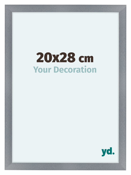 Como MDF Photo Frame 20x28cm Aluminium Brushed Front Size | Yourdecoration.co.uk