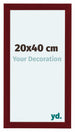 Como MDF Photo Frame 20x40cm Wine Red Swept Front Size | Yourdecoration.co.uk