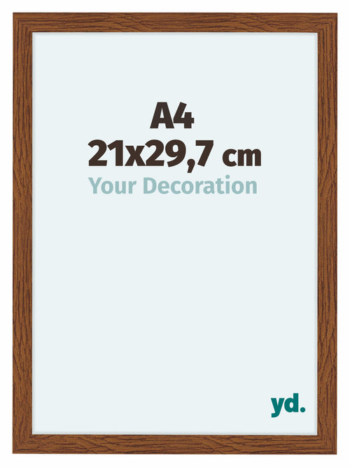 Como MDF Photo Frame 21x29 7cm A4 Oak Rustiek Front Size | Yourdecoration.co.uk