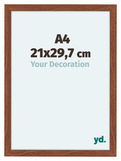 Como MDF Photo Frame 21x29 7cm A4 Walnut Front Size | Yourdecoration.co.uk