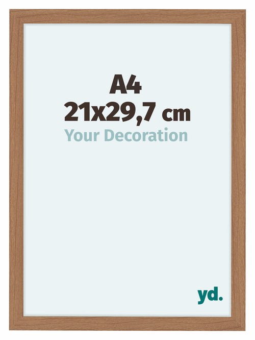 Como MDF Photo Frame 21x29 7cm A4 Walnut Light Front Size | Yourdecoration.co.uk