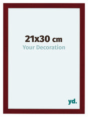 Como MDF Photo Frame 21x30cm Wine Red Swept Front Size | Yourdecoration.co.uk