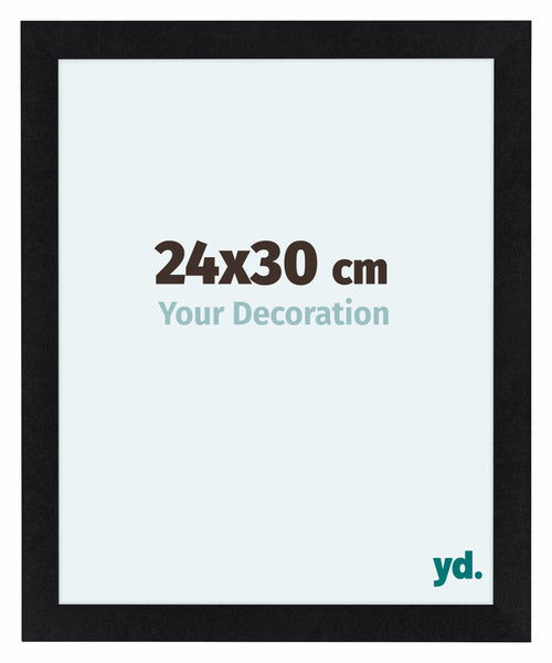 Como MDF Photo Frame 24x30cm Black Matte Front Size | Yourdecoration.co.uk