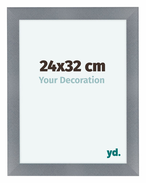 Como MDF Photo Frame 24x32cm Aluminium Brushed Front Size | Yourdecoration.co.uk