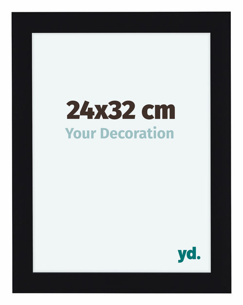 Como MDF Photo Frame 24x32cm Black High Gloss Front Size | Yourdecoration.co.uk