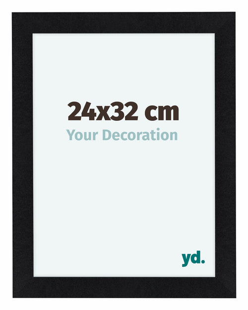 Como MDF Photo Frame 24x32cm Black Matte Front Size | Yourdecoration.co.uk