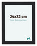 Como MDF Photo Frame 24x32cm Black Woodgrain Front Size | Yourdecoration.co.uk