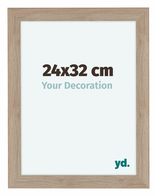 Como MDF Photo Frame 24x32cm Oak Light Front Size | Yourdecoration.co.uk