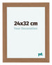 Como MDF Photo Frame 24x32cm Walnutt Light Front Size | Yourdecoration.co.uk