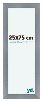 Como MDF Photo Frame 25x75cm Aluminium Brushed Front Size | Yourdecoration.co.uk