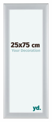 Como MDF Photo Frame 25x75cm Silver Matte Front Size | Yourdecoration.co.uk