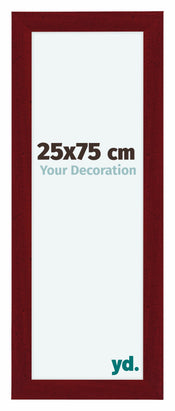 Como MDF Photo Frame 25x75cm Wine Red Swept Front Size | Yourdecoration.co.uk