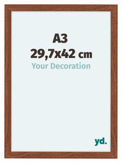 Como MDF Photo Frame 29 7x42cm A3 Walnut Front Size | Yourdecoration.co.uk