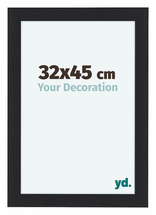 Como MDF Photo Frame 32x45cm Black Woodgrain Front Size | Yourdecoration.co.uk