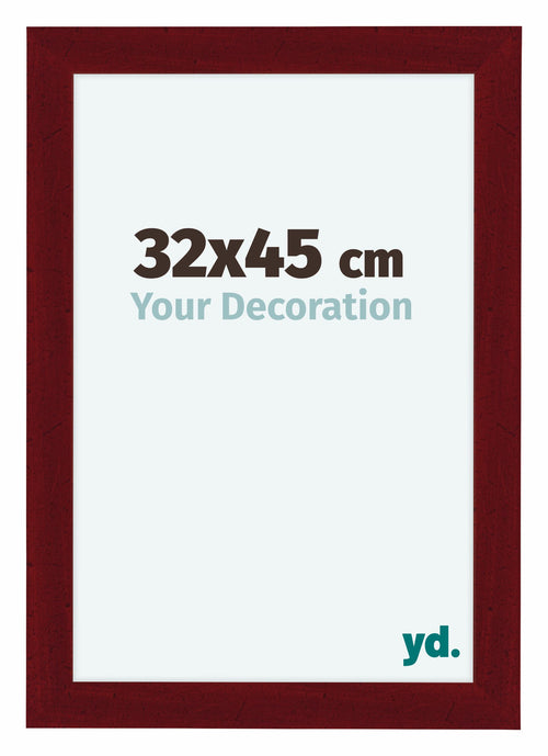 Como MDF Photo Frame 32x45cm Wine Red Swept Front Size | Yourdecoration.co.uk