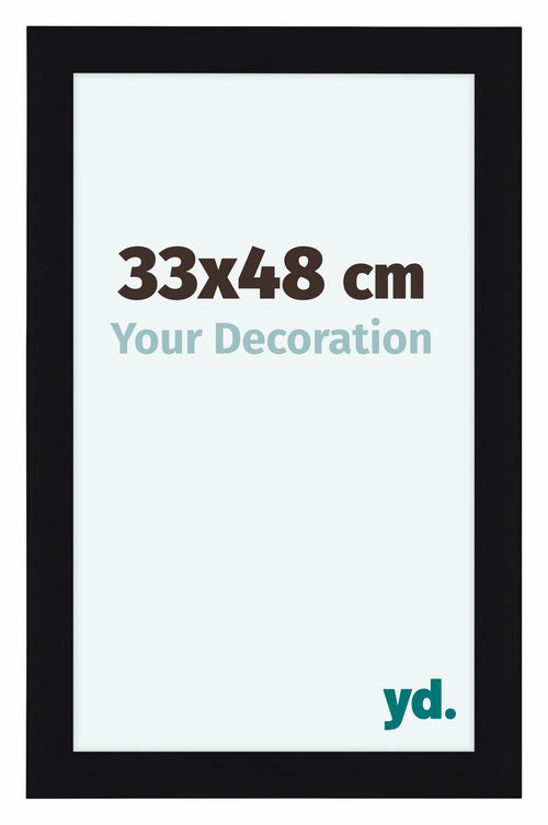 Como MDF Photo Frame 33x48cm Black High Gloss Front Size | Yourdecoration.co.uk