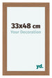 Como MDF Photo Frame 33x48cm Walnutt Light Front Size | Yourdecoration.co.uk