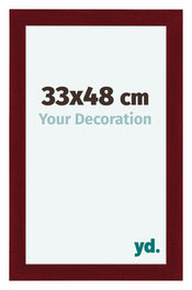 Como MDF Photo Frame 33x48cm Wine Red Swept Front Size | Yourdecoration.co.uk