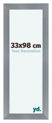 Como MDF Photo Frame 33x98cm Aluminium Brushed Front Size | Yourdecoration.co.uk