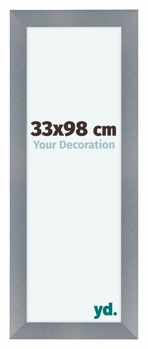 Como MDF Photo Frame 33x98cm Aluminium Brushed Front Size | Yourdecoration.co.uk